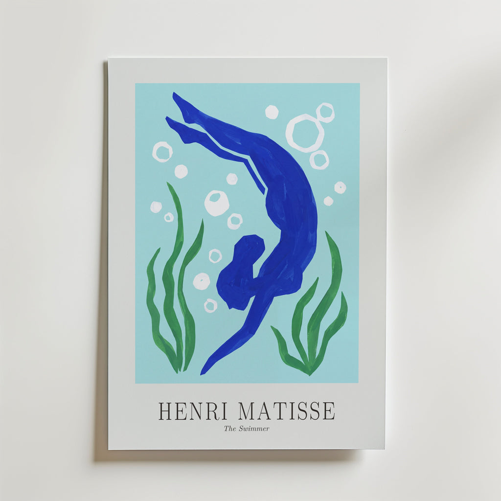 Henri Matisse The Swimmer Poster – med passepartout