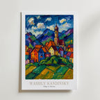 Wassily Kandinsky Village in Murnau Poster – med passepartout