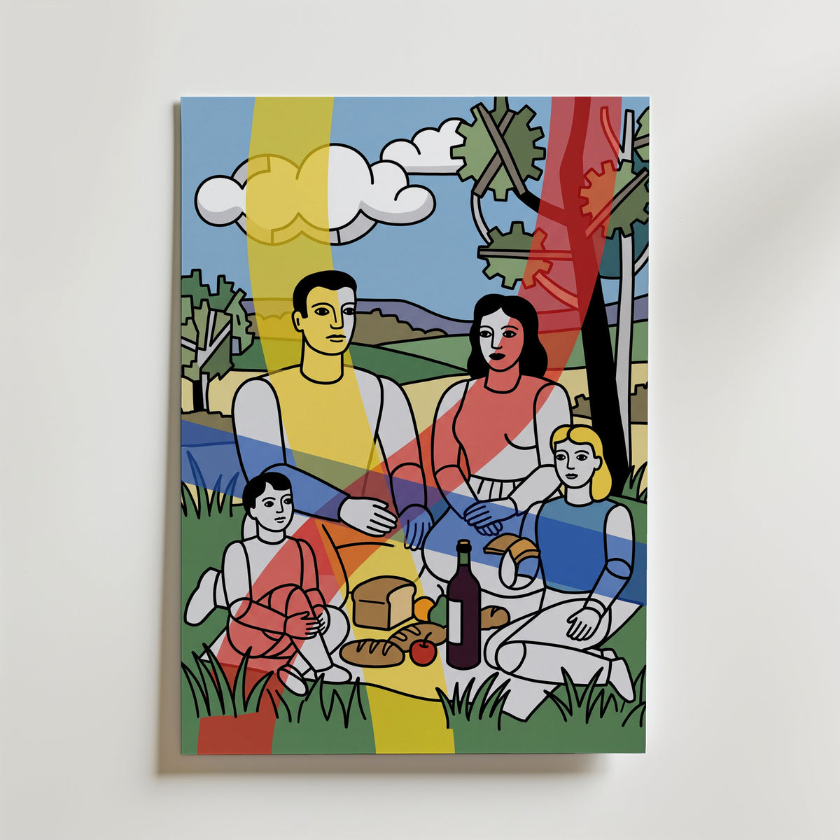 Fernand Leger Country Picnic Poster – canvas utan passepartout