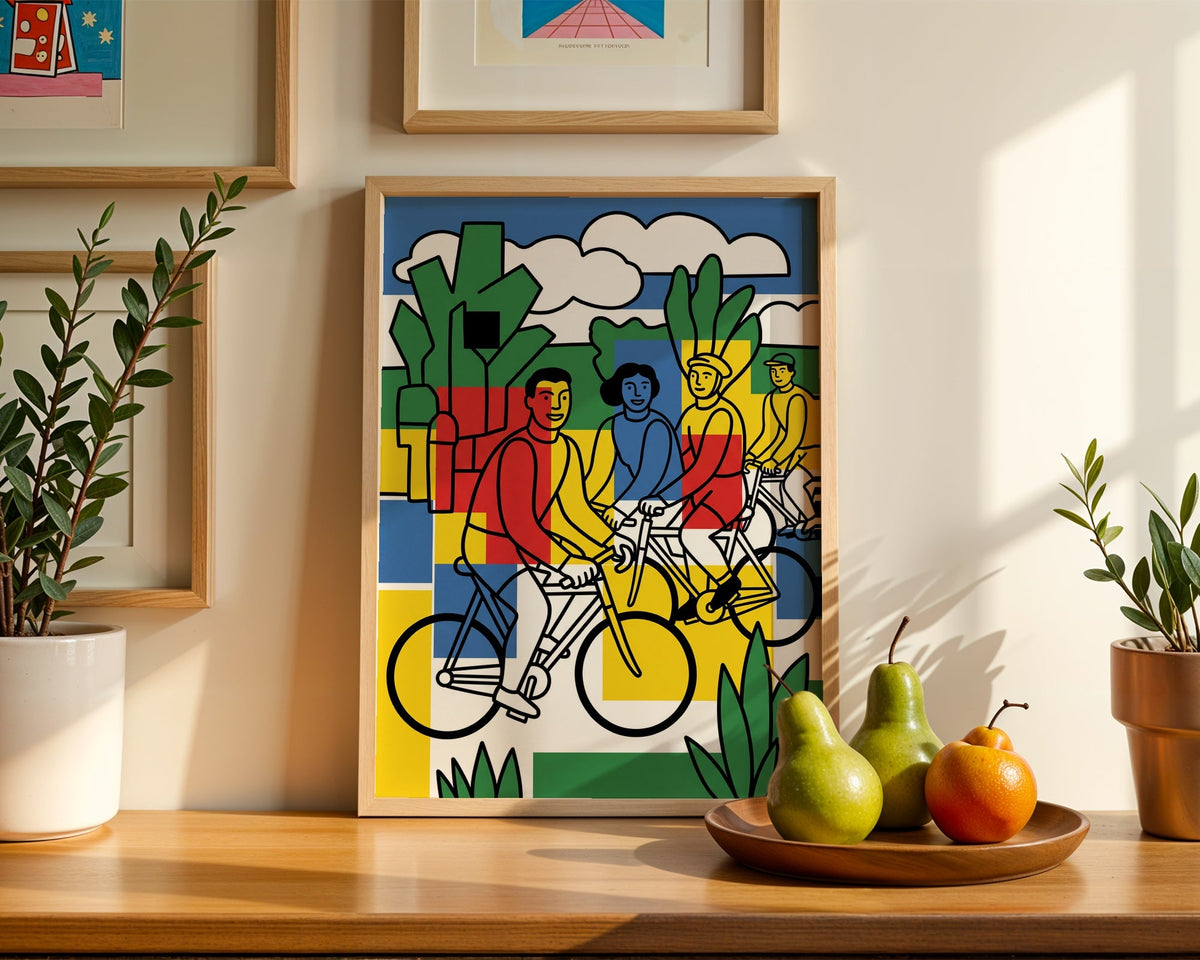 Fernand Leger The Cyclists Poster – i rum 1