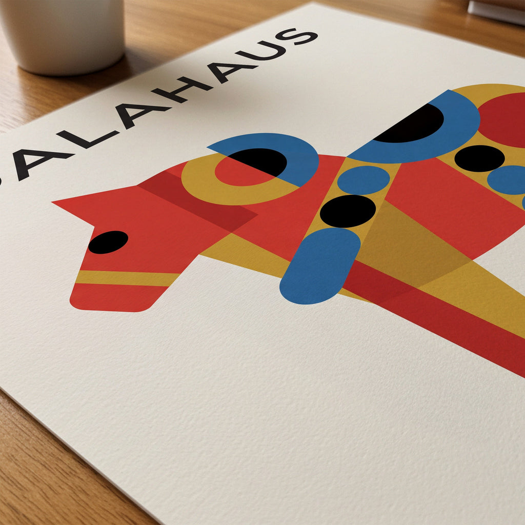 Dalahaus Poster – närbild på papper