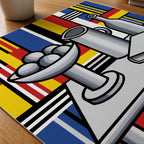 Fernand Leger Still Life with Fruit Bowl Poster – närbild på papper