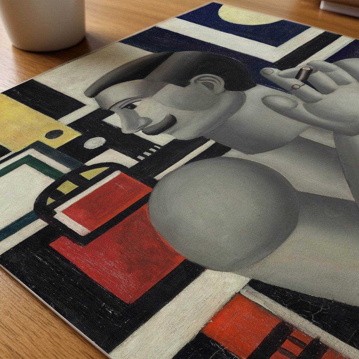 Fernand Leger The Mechanic 1920 Poster – närbild på papper
