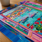 Henri Matisse Window on the Harbour Poster – närbild på papper