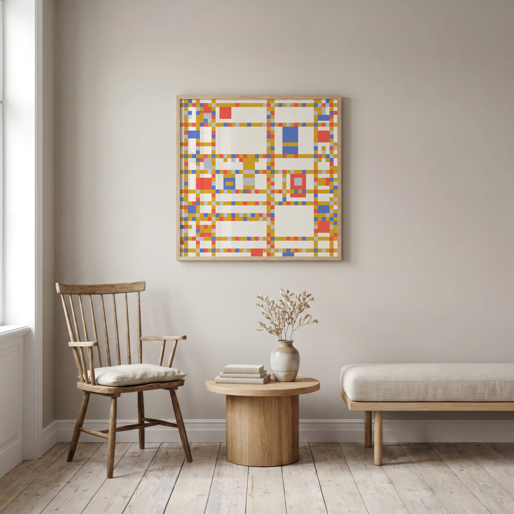 Piet Mondrian City Boogie Poster – inramad 3