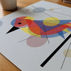 Wassily Kandinsky Bird on a Line Poster – närbild på papper