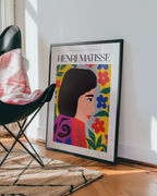 Mockup av Madame Rouge Matisse affisch på vägg – köp enkelt hos Posternord i hög kvalitet