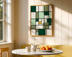 Piet Mondrian Composition in Green Poster – i rum 2