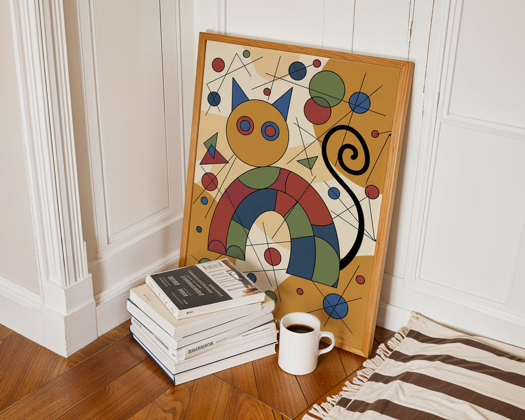 Wassily Kandinsky Geometric Cat Poster – i rum 2