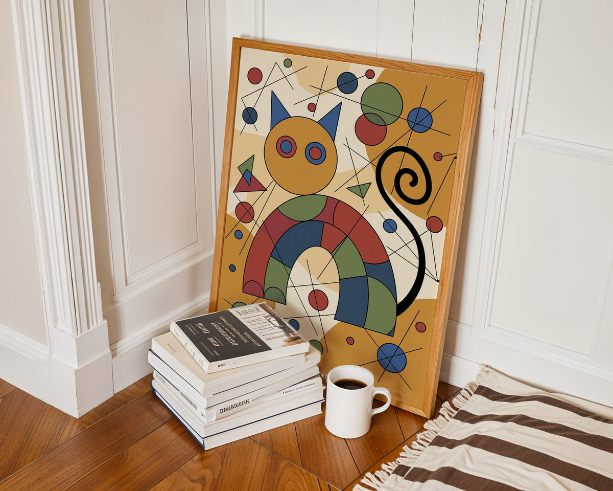 Wassily Kandinsky Geometric Cat Poster – i rum 2