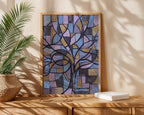 Piet Mondrian Blossoming Tree in Blue Poster – i rum 3