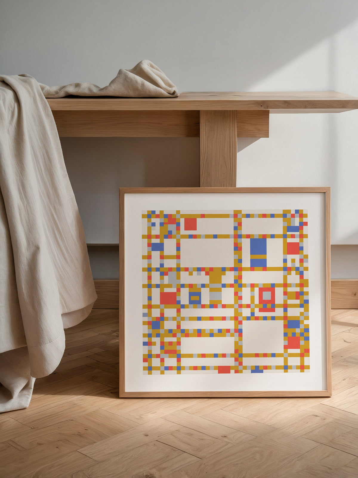 Piet Mondrian City Boogie Poster – i rum 1