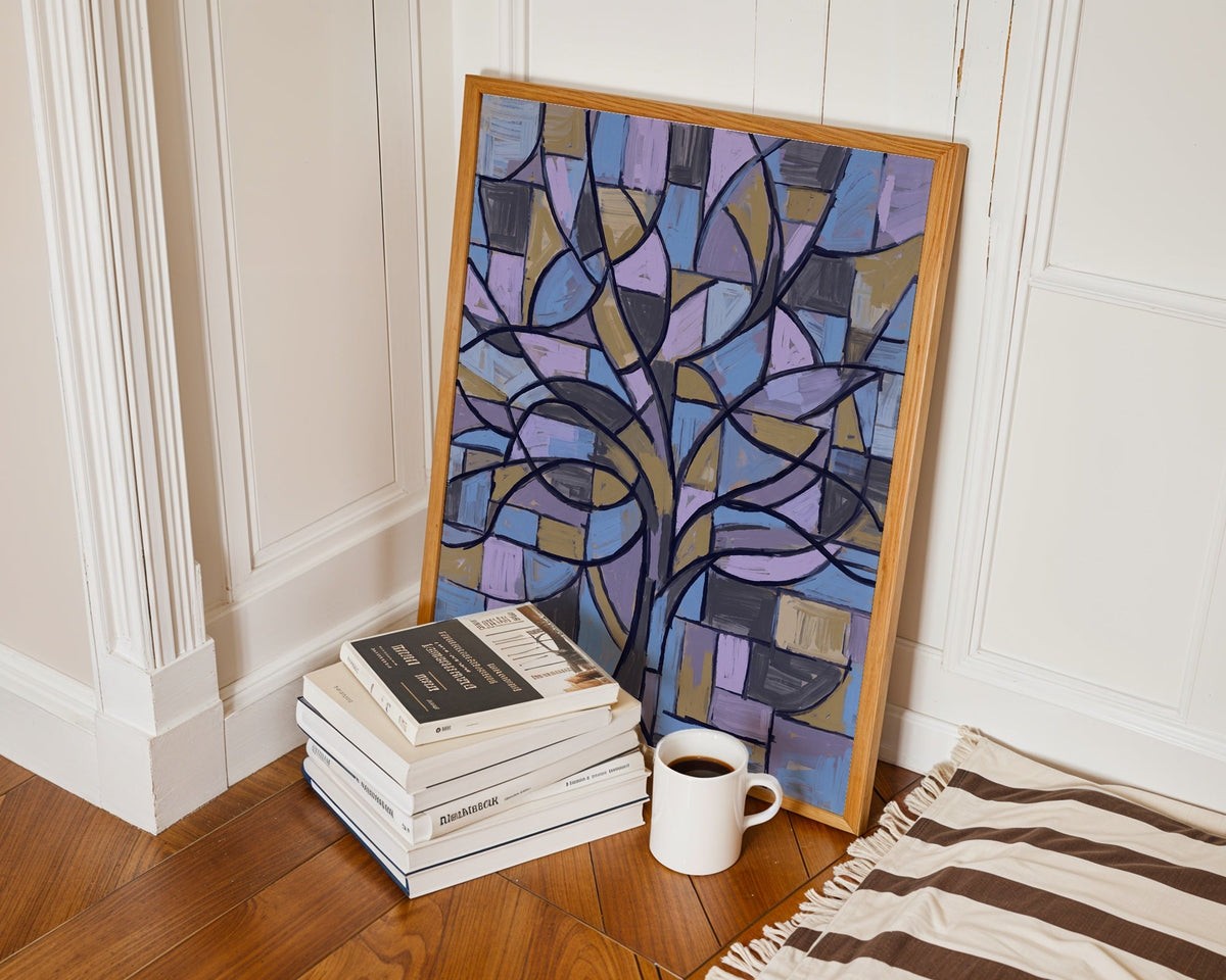 Piet Mondrian Blossoming Tree in Blue Poster – i rum 5
