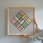 Piet Mondrian Pastel Lozenge Poster – i rum 3