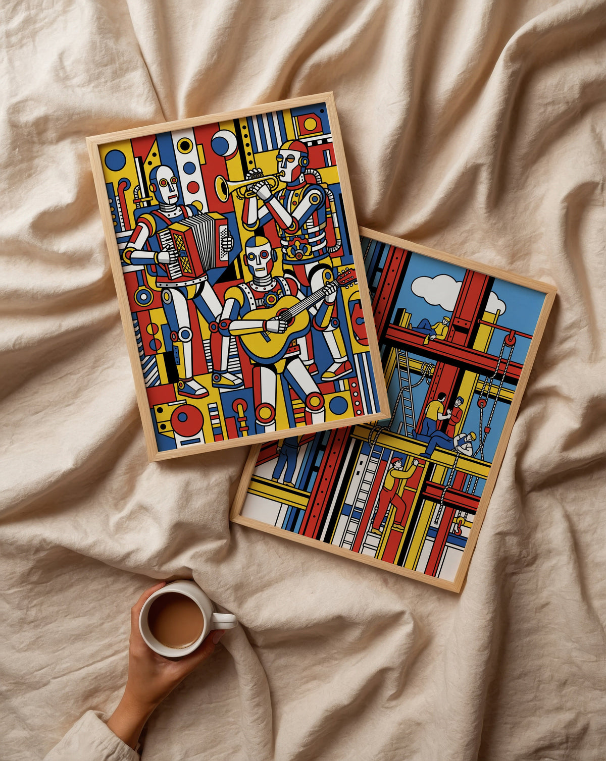 Fernand Leger The Musicians Poster – två posters i rum 1