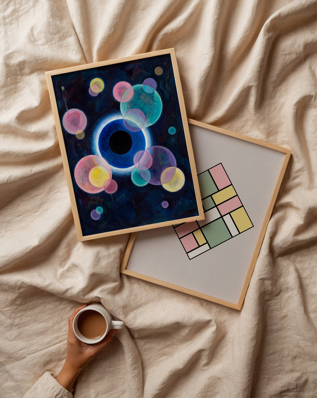 Wassily Kandinsky Night Circles Poster – två posters i rum 1