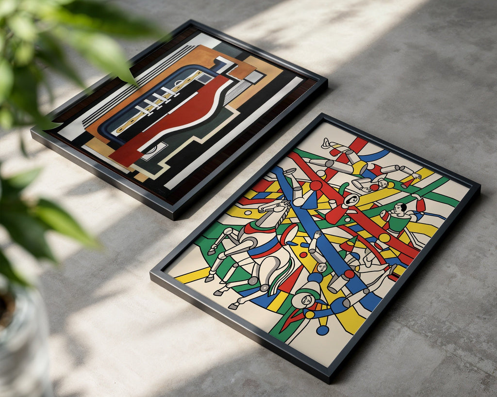 Fernand Leger The Acrobats Poster – två posters i rum 2