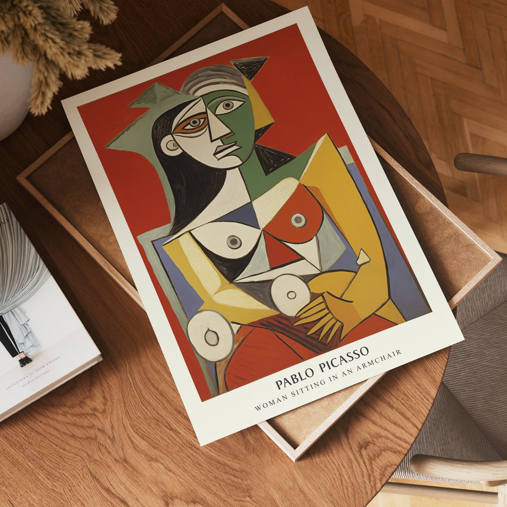 Picasso Woman Sitting In – affisch med stilfullt motiv från Posternord i hög kvalitet
