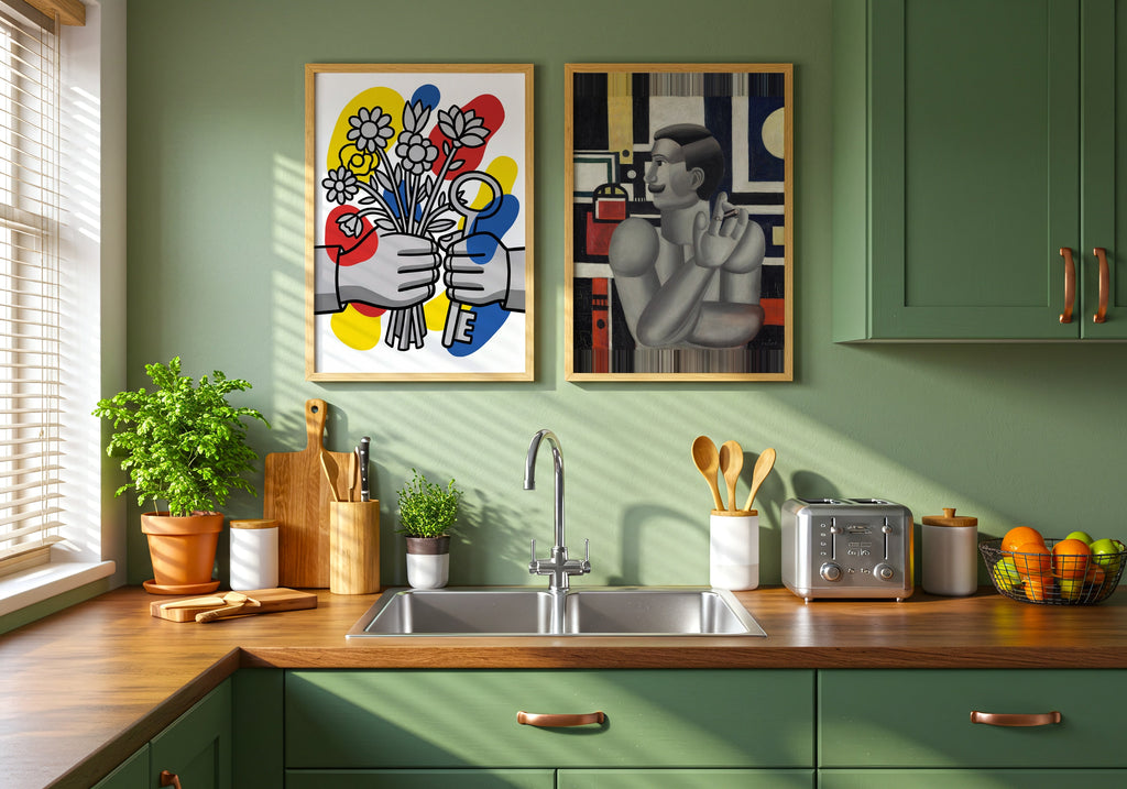 Fernand Leger The Mechanic 1920 Poster – två posters i rum 3