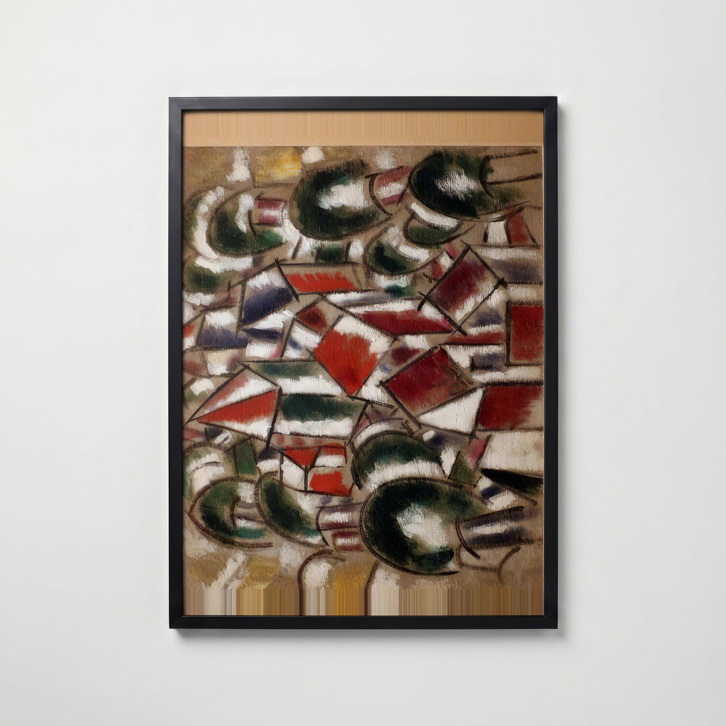 Fernand Leger The Village in the Forest 1914 Poster – svart ram