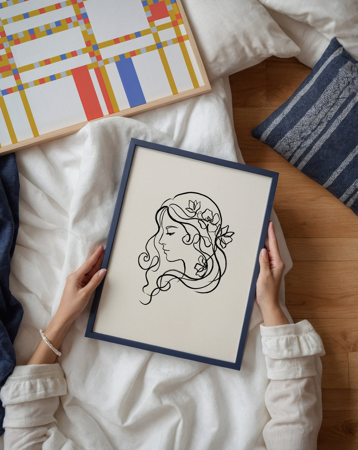 Henri Matisse Lady with Flowers Poster – två posters i rum 3