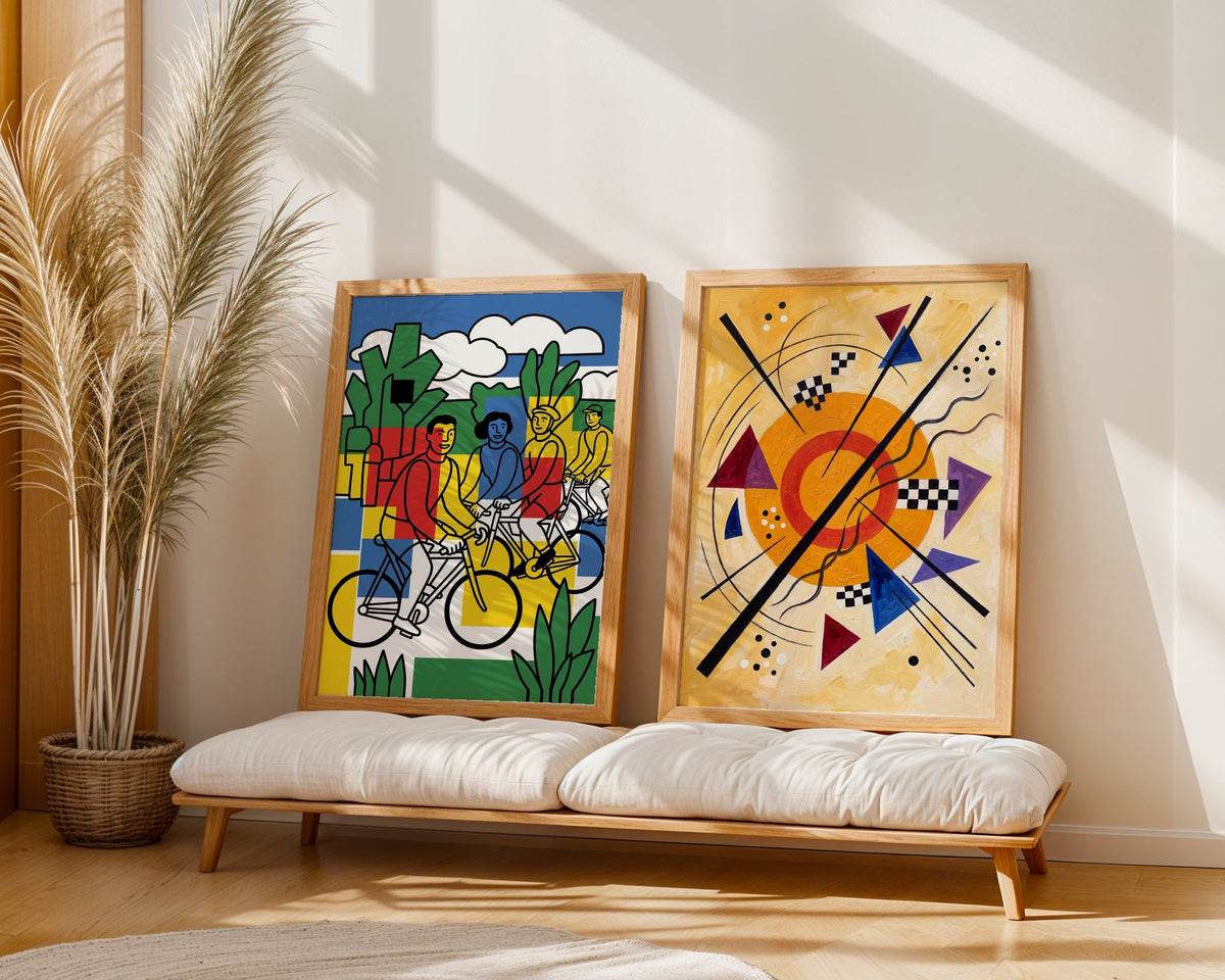 Wassily Kandinsky Sunrise Composition Poster – två posters i rum 3