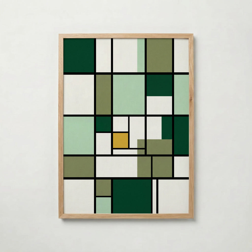 Piet Mondrian Composition in Green Poster – ekram