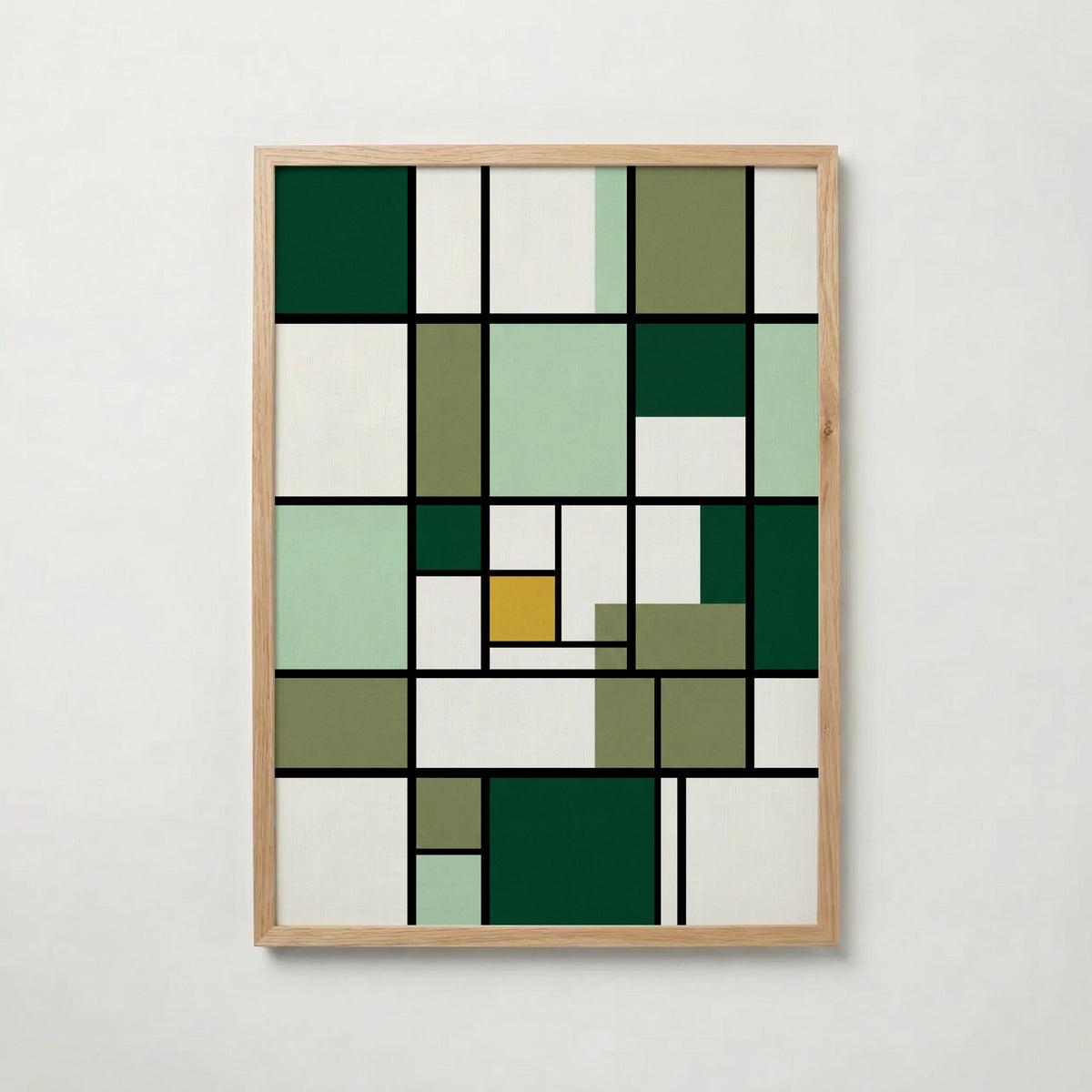 Piet Mondrian Composition in Green Poster – ekram