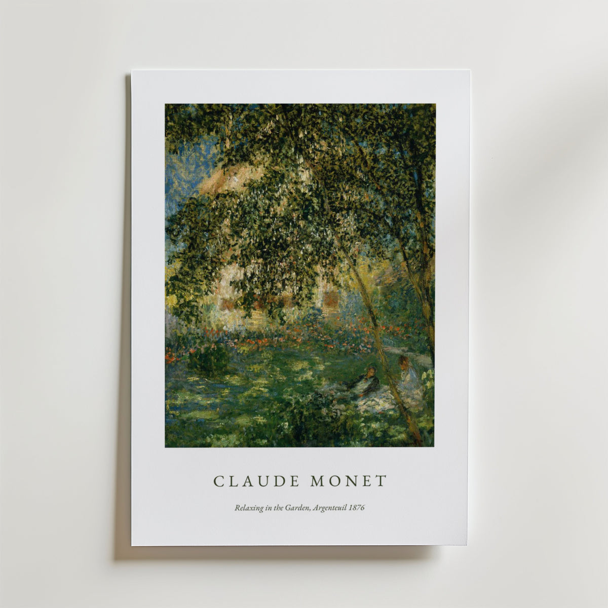 Claude Monet Relaxing In The – stilfullt konsttryck från Posternord, tryckt på matt finpapper