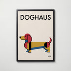 Doghaus Poster – svart ram
