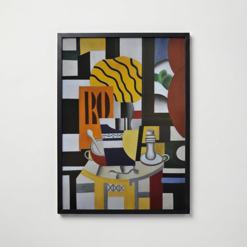 Fernand Leger Still Life with Candlestick 1922 Poster – svart ram