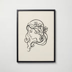 Henri Matisse Lady with Flowers Poster – svart ram