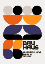 Bauhaus Berlin Exhibition poster visad rakt fram – Posternord affisch i hög tryckkvalitet