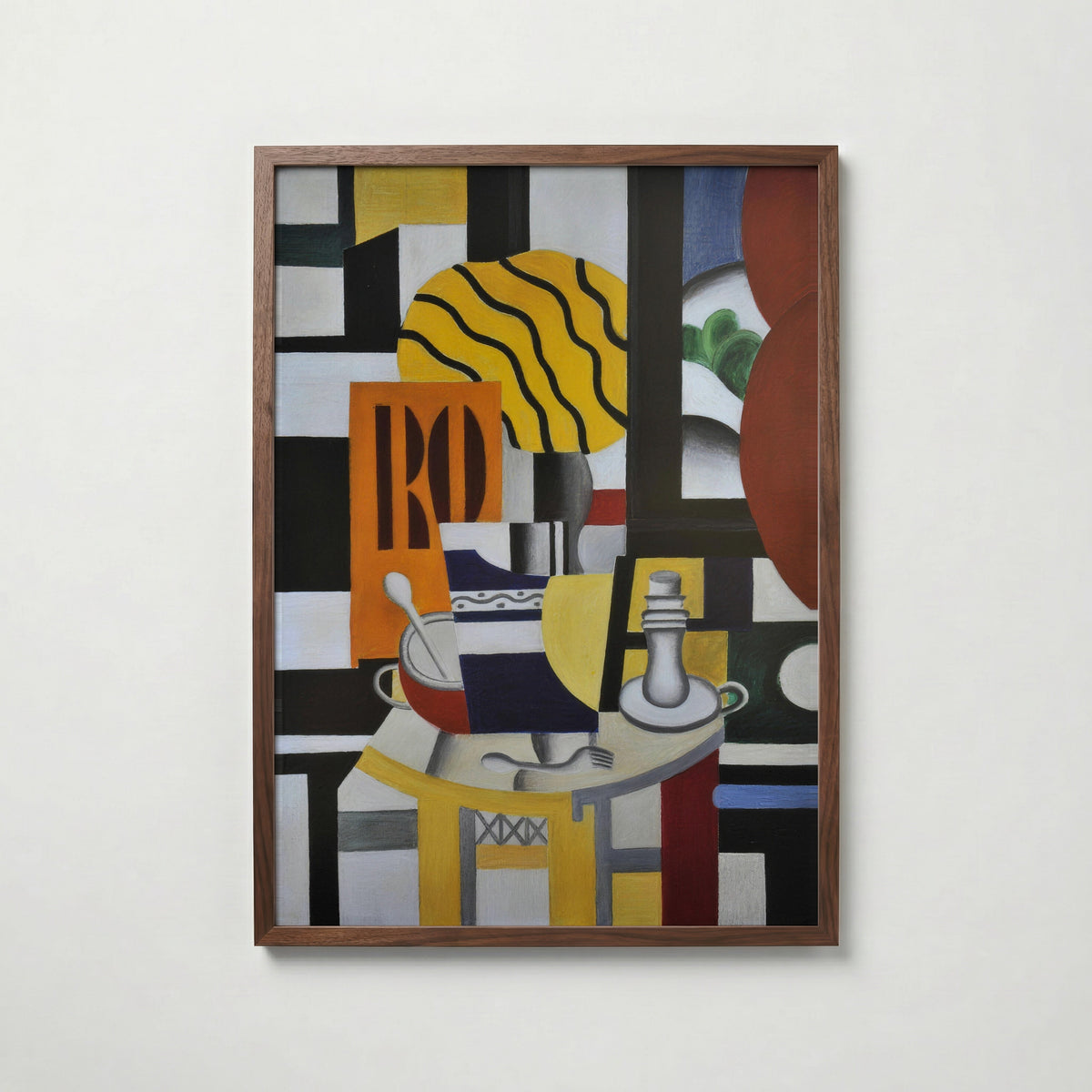 Fernand Leger Still Life with Candlestick 1922 Poster – valnötsram