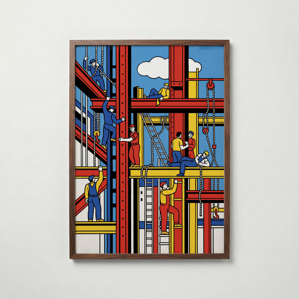 Fernand Leger The Builders 1950 Poster – valnötsram