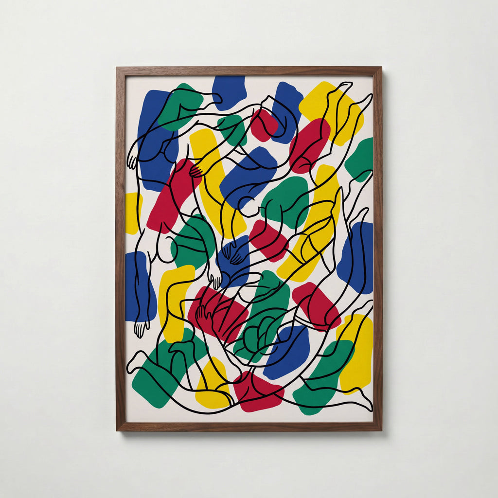 Fernand Leger The Swimmers Poster – valnötsram