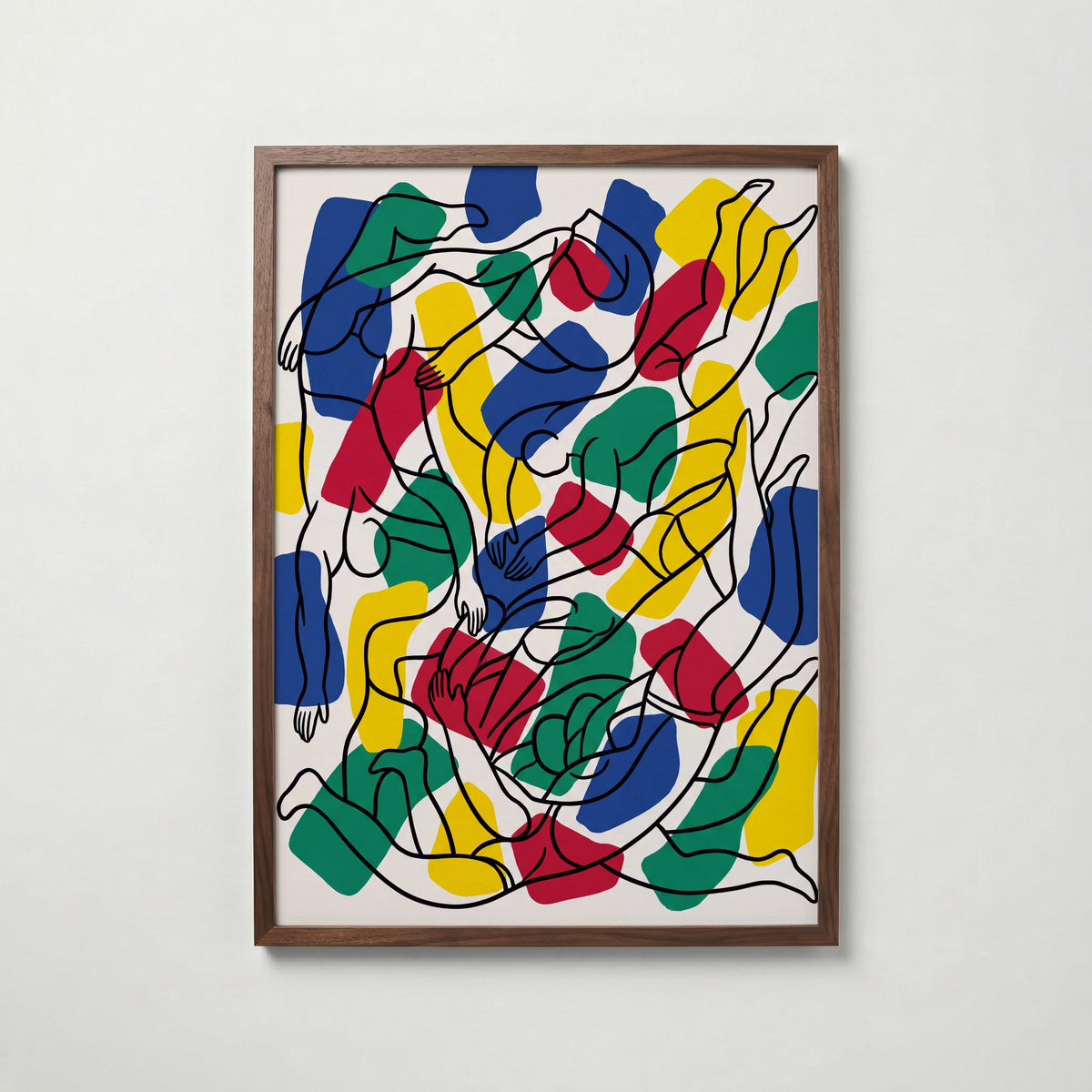 Fernand Leger The Swimmers Poster – valnötsram