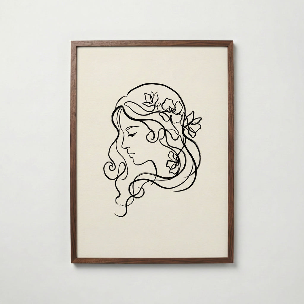 Henri Matisse Lady with Flowers Poster – valnötsram