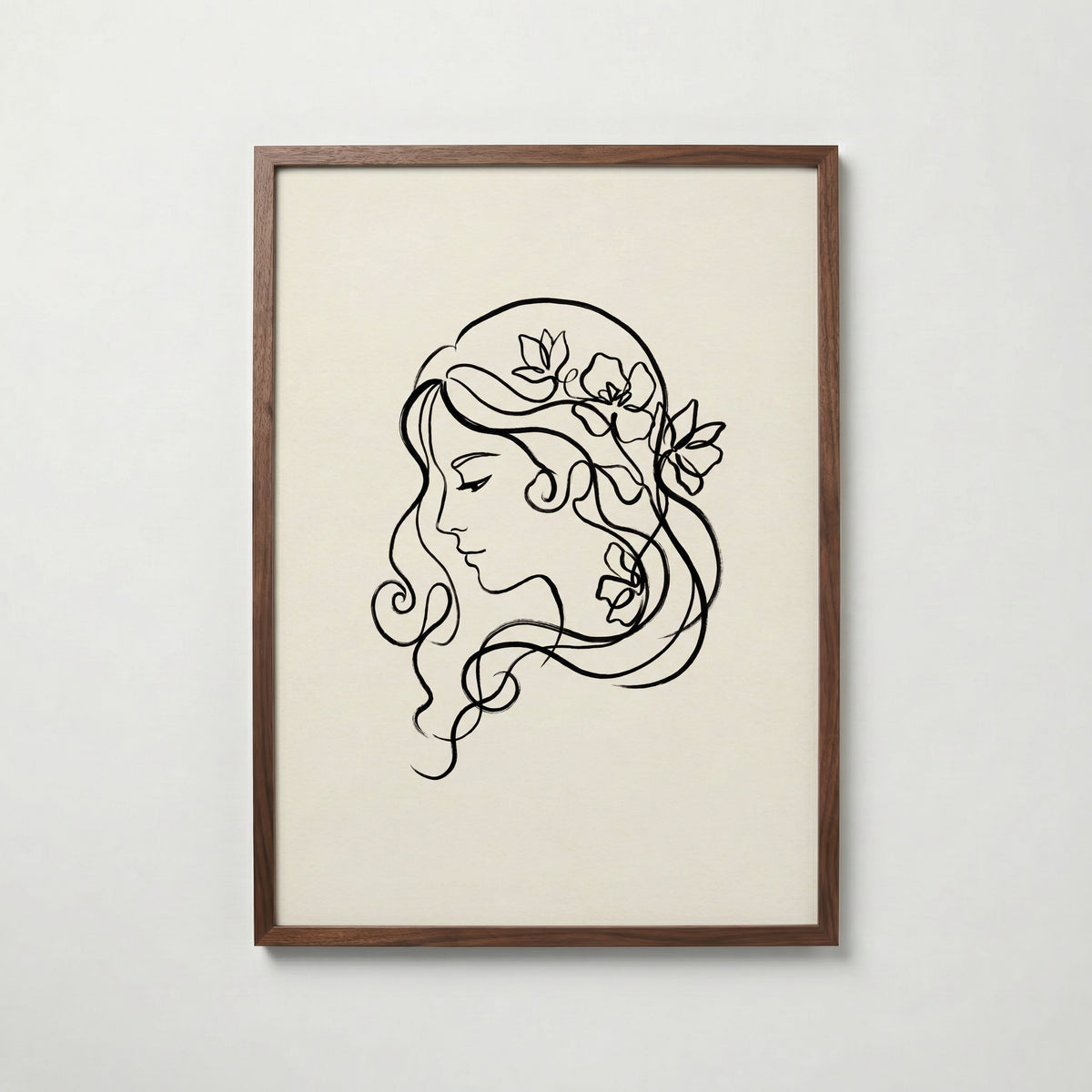 Henri Matisse Lady with Flowers Poster – valnötsram