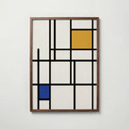 Piet Mondrian Quiet Composition Poster – valnötsram