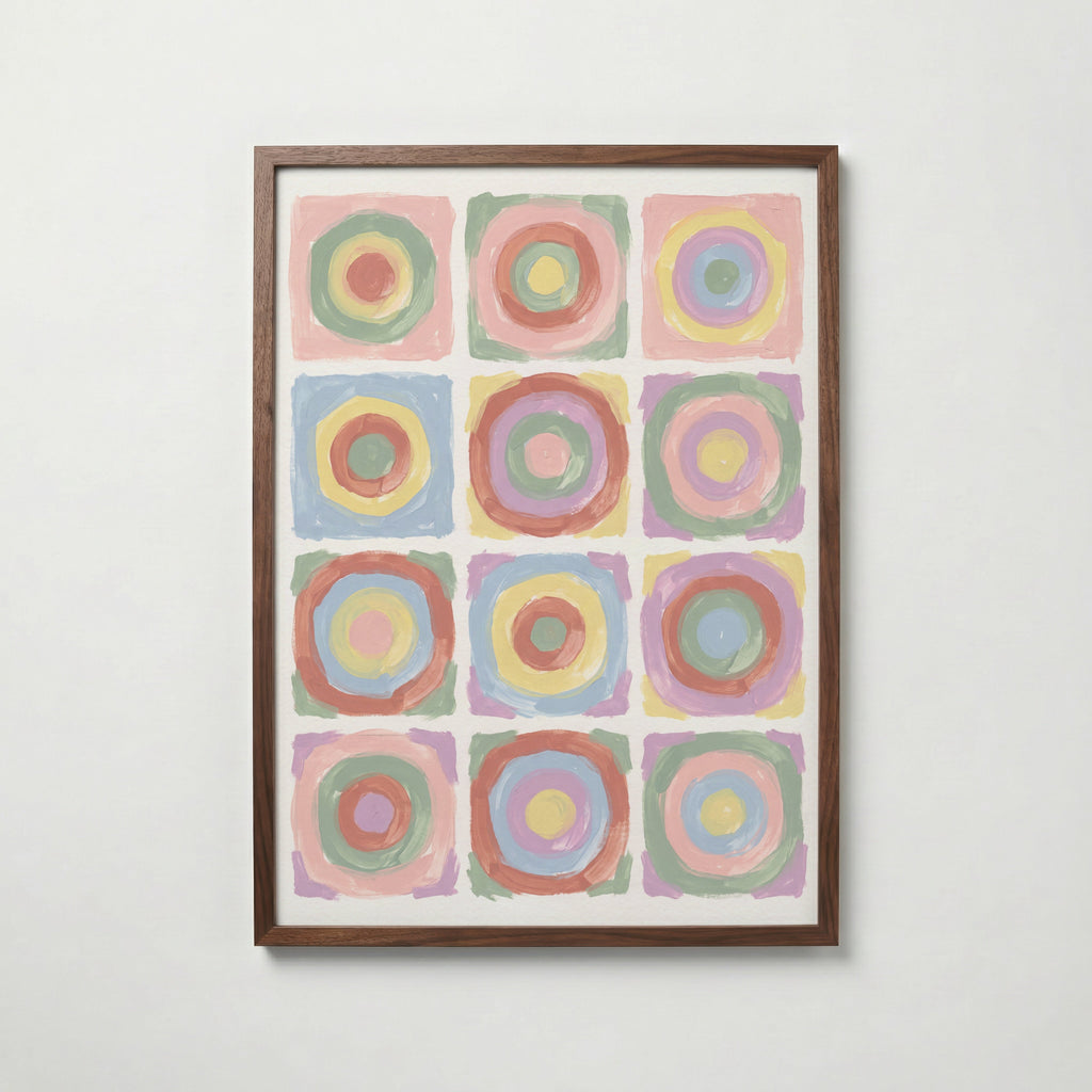 Wassily Kandinsky Concentric Circles in Pastel Poster – valnötsram
