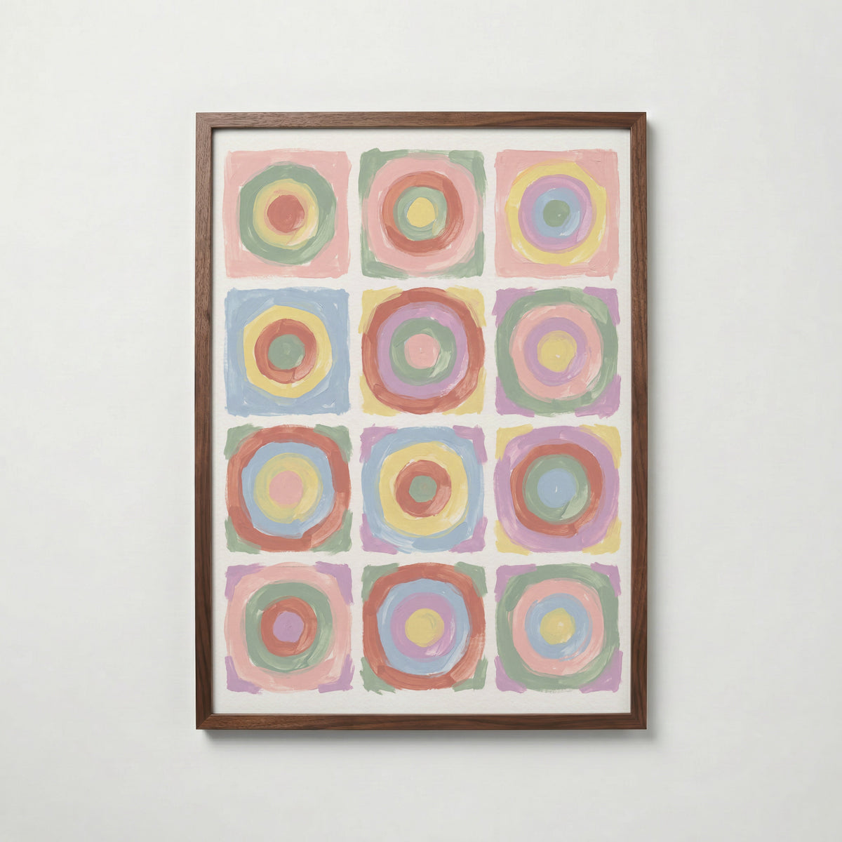 Wassily Kandinsky Concentric Circles in Pastel Poster – valnötsram