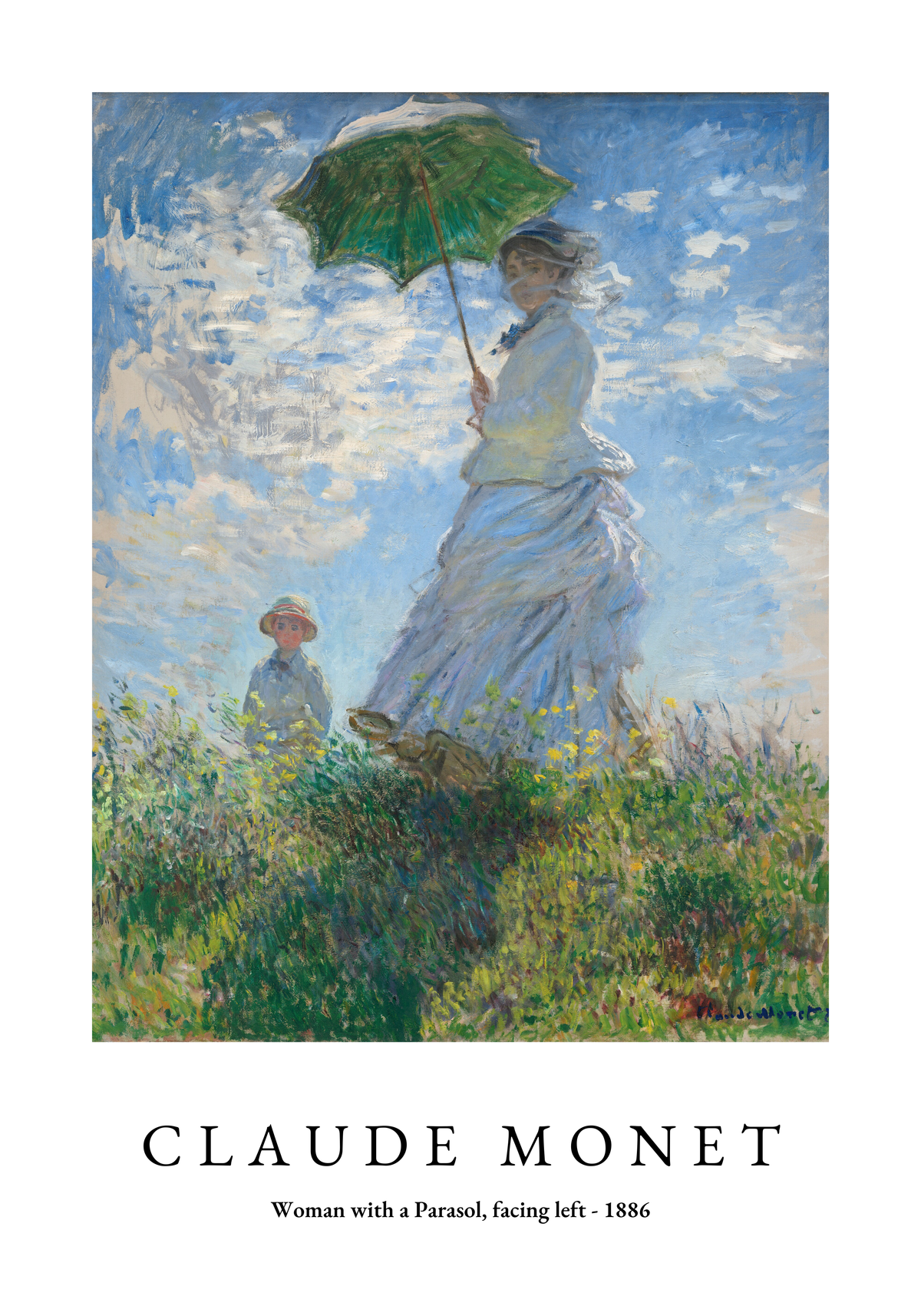 Claude Monet Woman With a poster visad rakt fram – Posternord affisch i hög tryckkvalitet