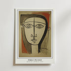 Picasso Neutral Toned Face – stilfullt konsttryck från Posternord, tryckt på matt finpapper