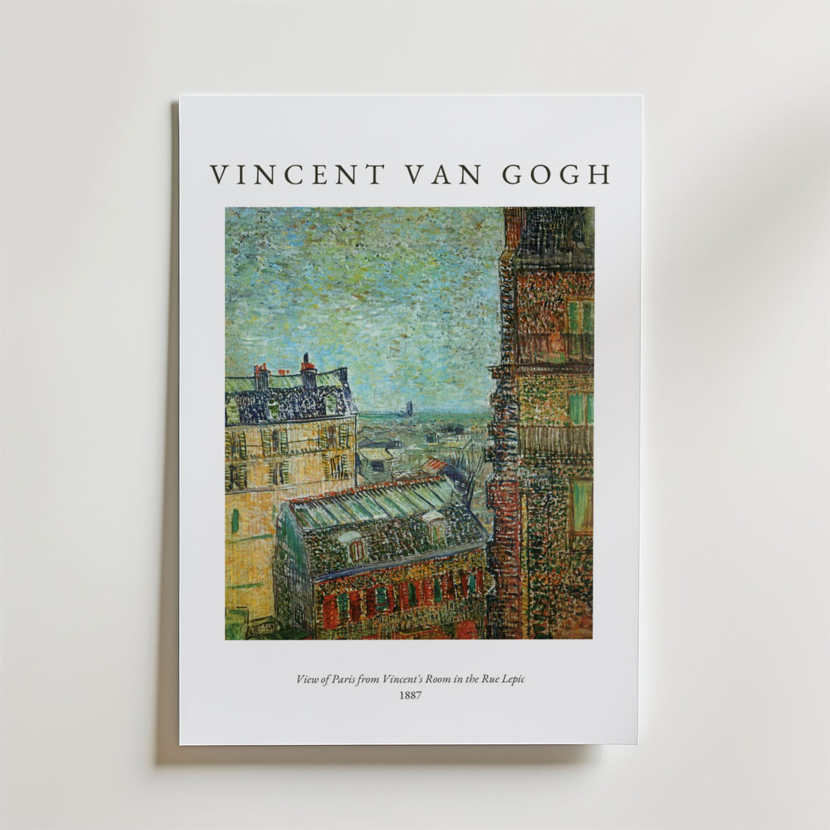 Van Gogh View Of Paris – stilfullt konsttryck från Bozetto, tryckt på matt finpapper