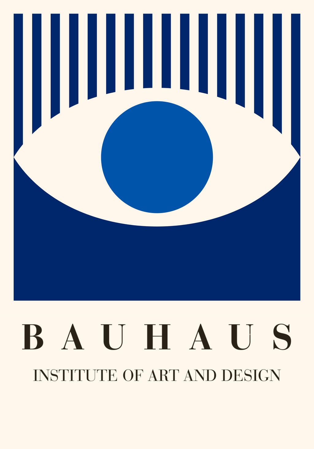 Bauhaus Blue Eye – affisch med snyggt motiv, köp enkelt hos Posternord i flera storlekar