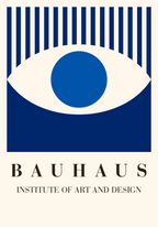 Bauhaus Blue Eye – affisch med snyggt motiv, köp enkelt hos Posternord i flera storlekar