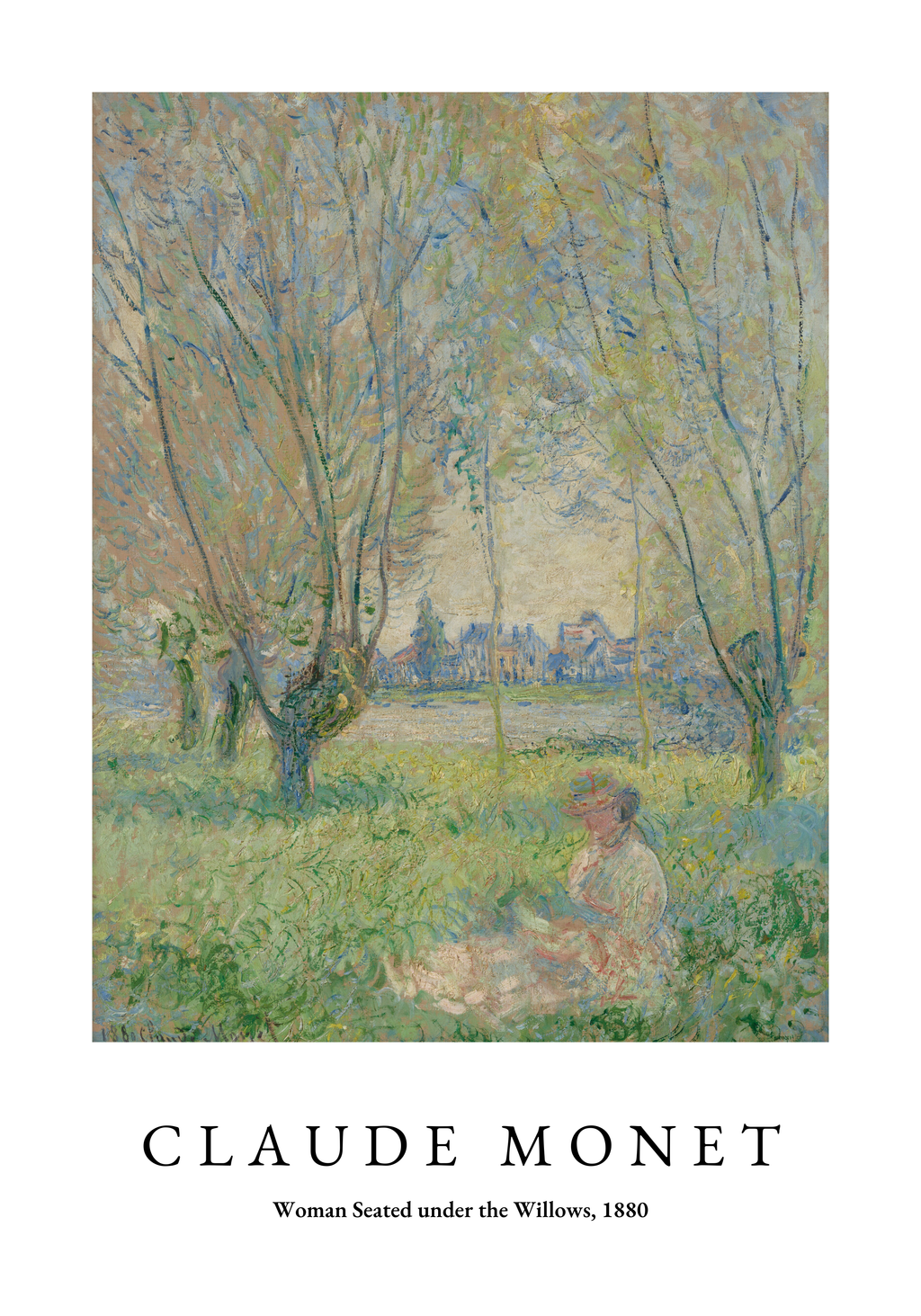 Claude Monet Seated Woman poster visad rakt fram – Posternord affisch i hög tryckkvalitet