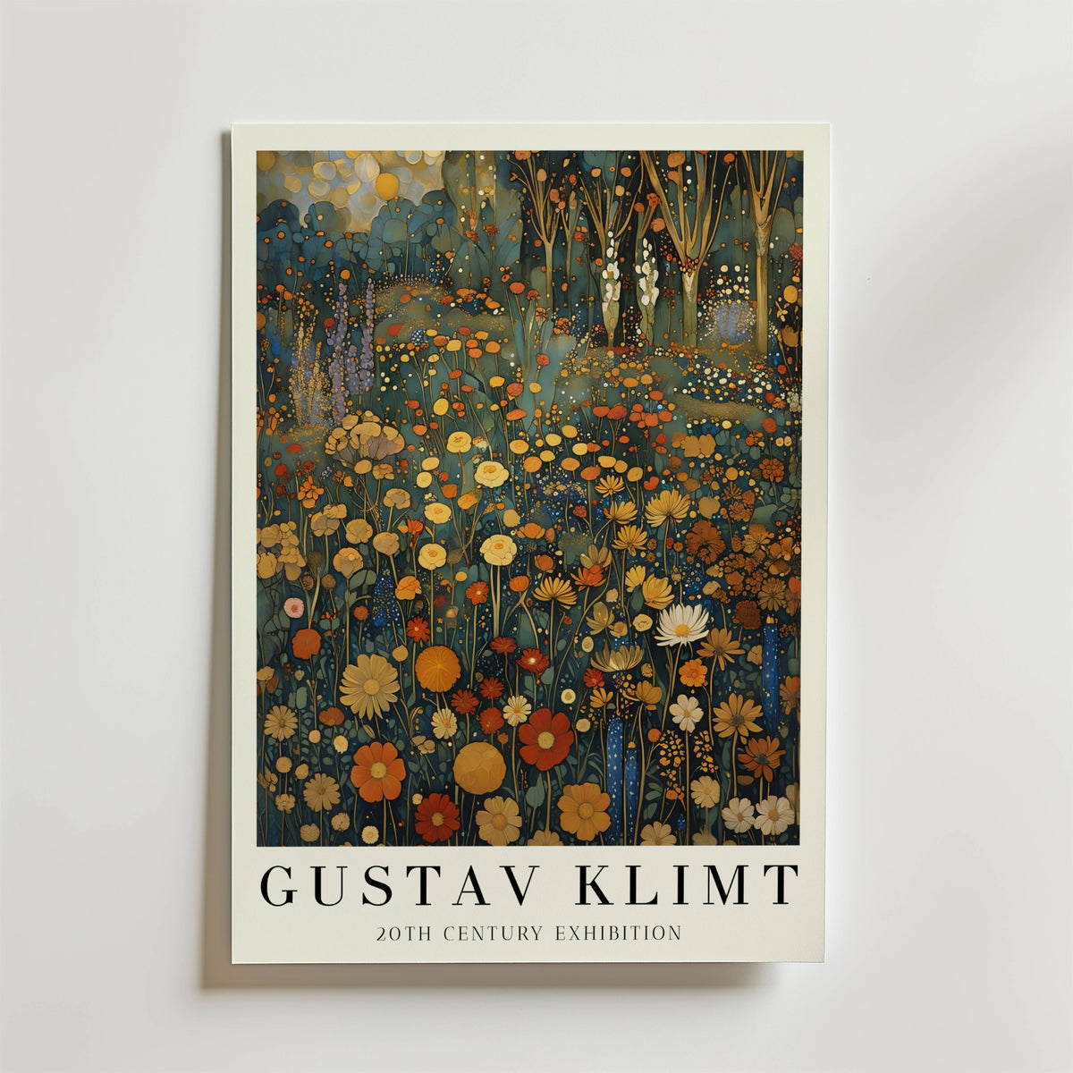 Gustav Klimt Golden Meadow – stilfullt konsttryck från Posternord, tryckt på matt finpapper