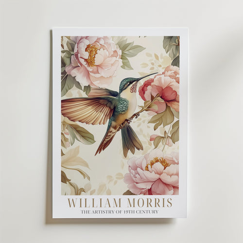 The Hummingbird Garden William affisch på neutral bakgrund – poster från Posternord